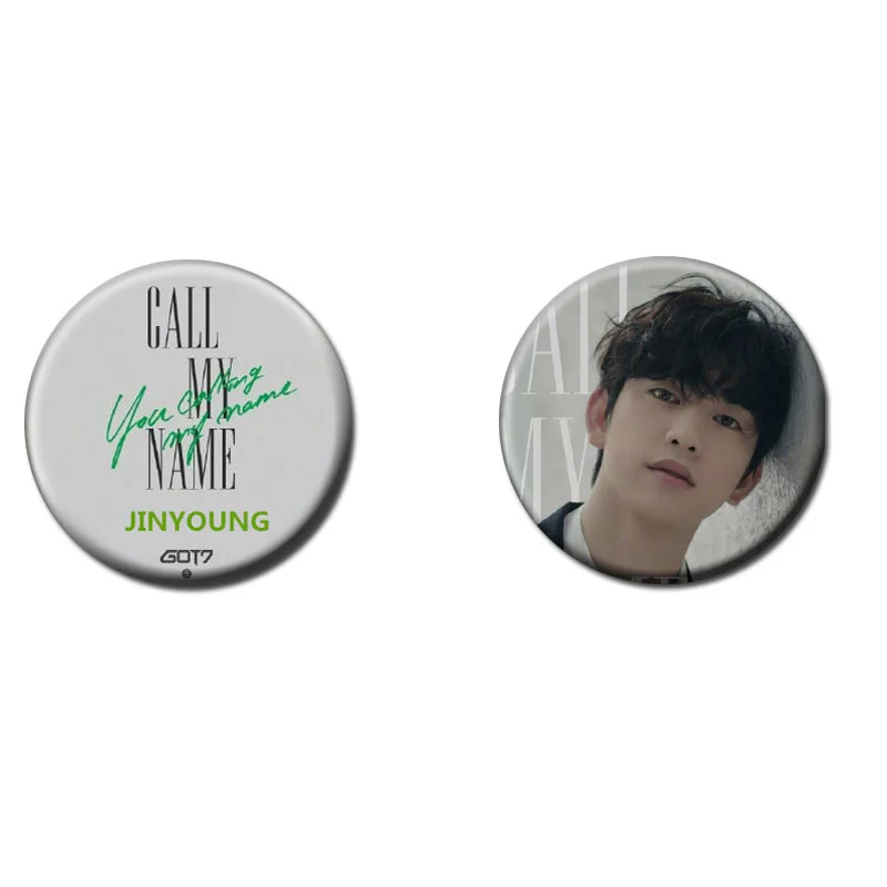 

2pcs/set Fashion GOT7 Badge The photo album Call My Name HD high quality brooch for fans collection whloesale new arrivals