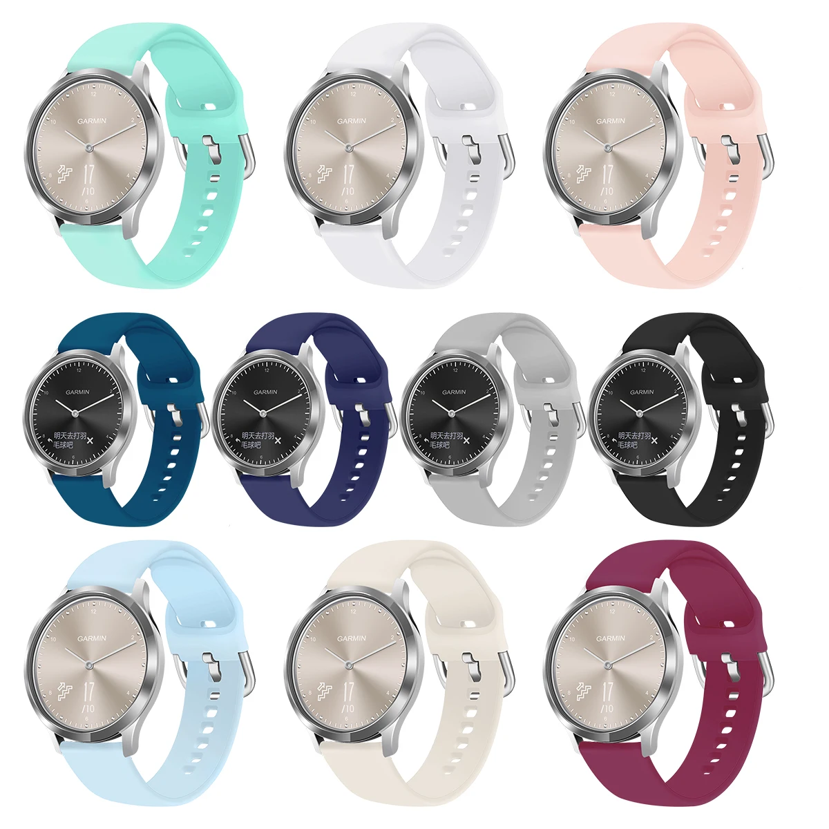 Силиконовый ремешок для Garmin Move HR Style Venu Band Fexible дышащий силиконовый браслет модный