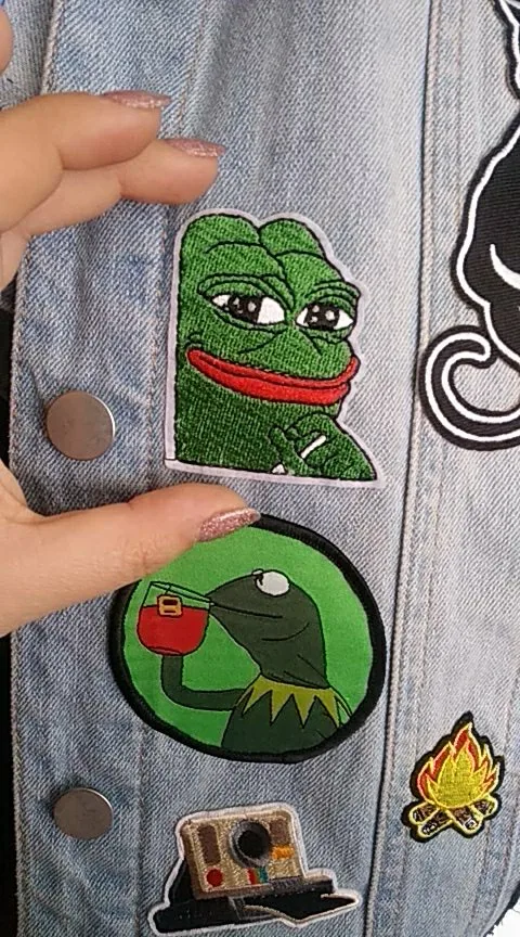 Игандские накладки на костяшки следуют за мной я знаю де вае крюк и петля патч черный мем патч значок
