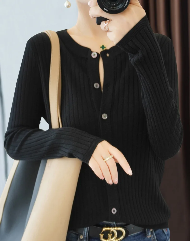 

JCHB 2021 Korean Female Cardigan Knitted Sweater Autumn Winter Clothes Long Sleeve Cardigans for Women Ropa De Mujer Pph2320