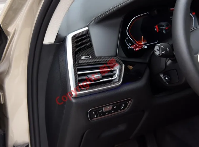

Carbon Fiber Style Interior Side Air-Condition Vent Outlet Cover Trim For BMW X5 G05 2019 2020