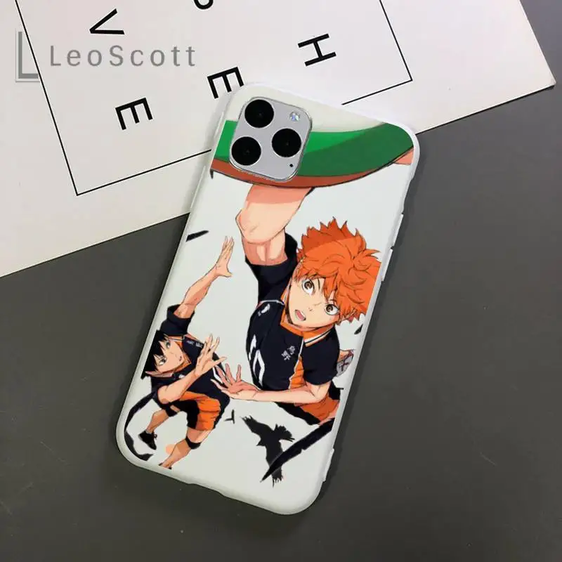 

Haikyuu Hinata attacks cute Phone Case Candy Color for iPhone 11 12 mini pro XS MAX 8 7 6 6S Plus X 5S SE 2020 XR