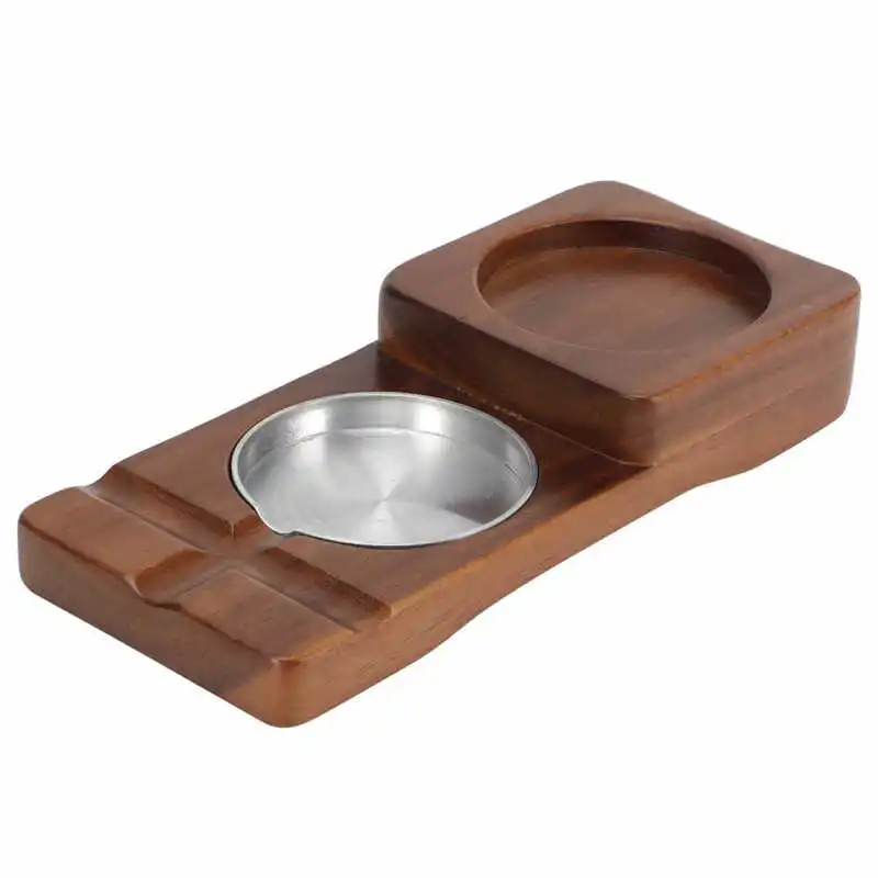 

Cigar Tray Wooden Cigar Ashtray Rustic Wood Whiskey Glass Cup Tray Cigar Tray Slot Home Office Decoration Whiskey Accessory