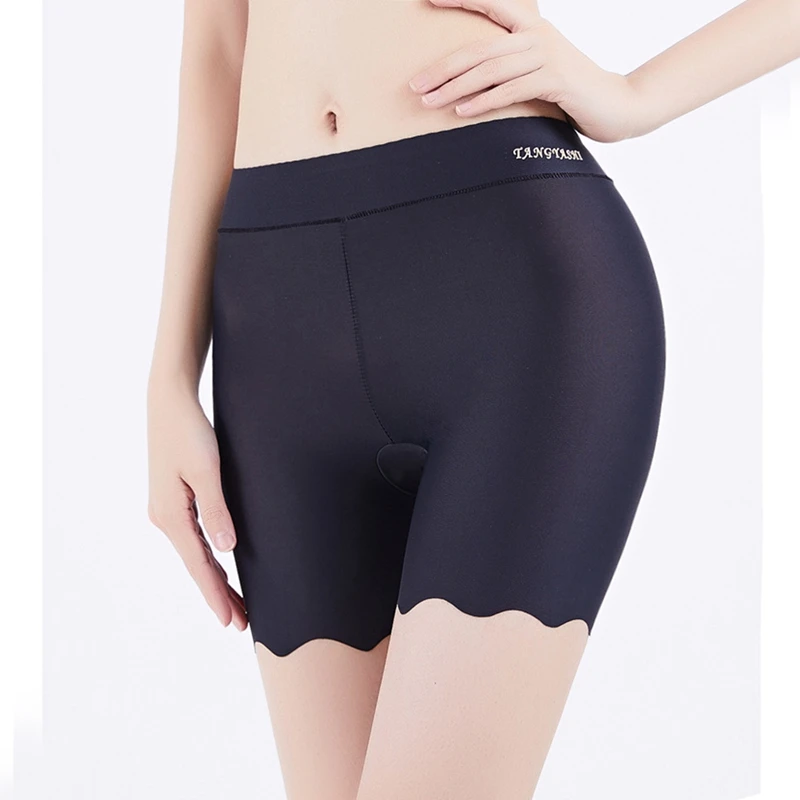 

Women'S Ice Silk Seamless Safety Pants Women'S Anti-Glare Slim High Waist Shorts