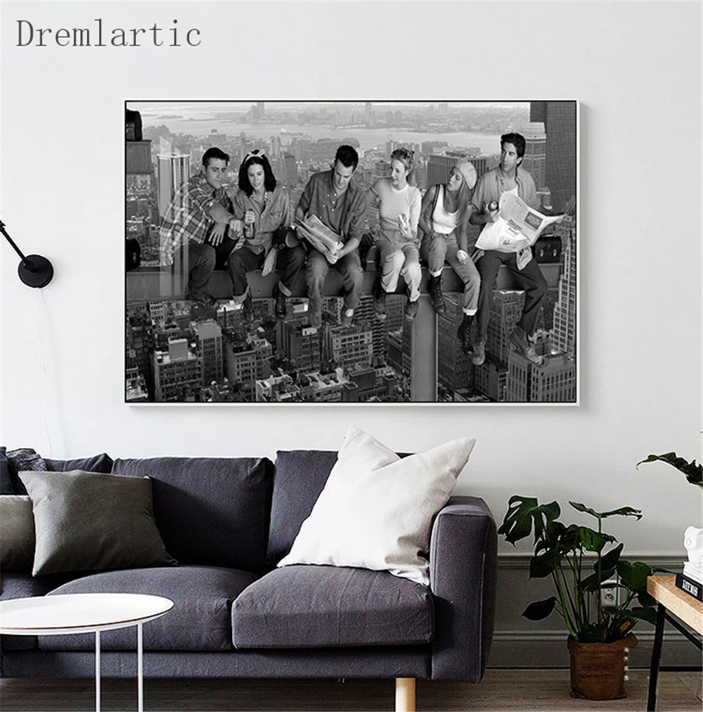 Холст постер из шелковой ткани новых друзей украшение для дома в классическом