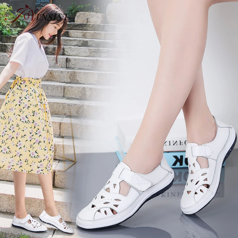 

Women Sandals Summer Ladies Girls Comfortable Ankle Hollow Round Toe Sandals Woman Soft Beach Sole Female Shoes Plus Size 42