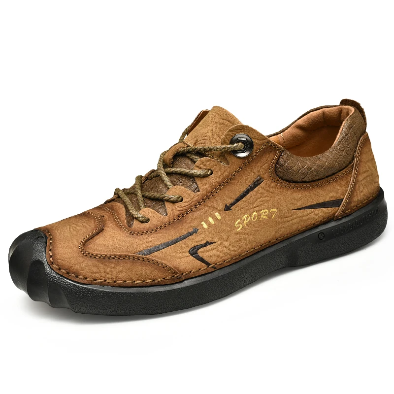 

Mens Work Shoes Genuine Leather male Ankle Boots man Casual Footwear Leather Shoe