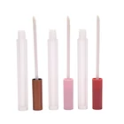 5 шт. 1,5 мл прозрачная матовая туба для блеска для губ, косметический тонкий образец, бутылка для блеска для губ, контейнер для упаковки с розовой крышкой