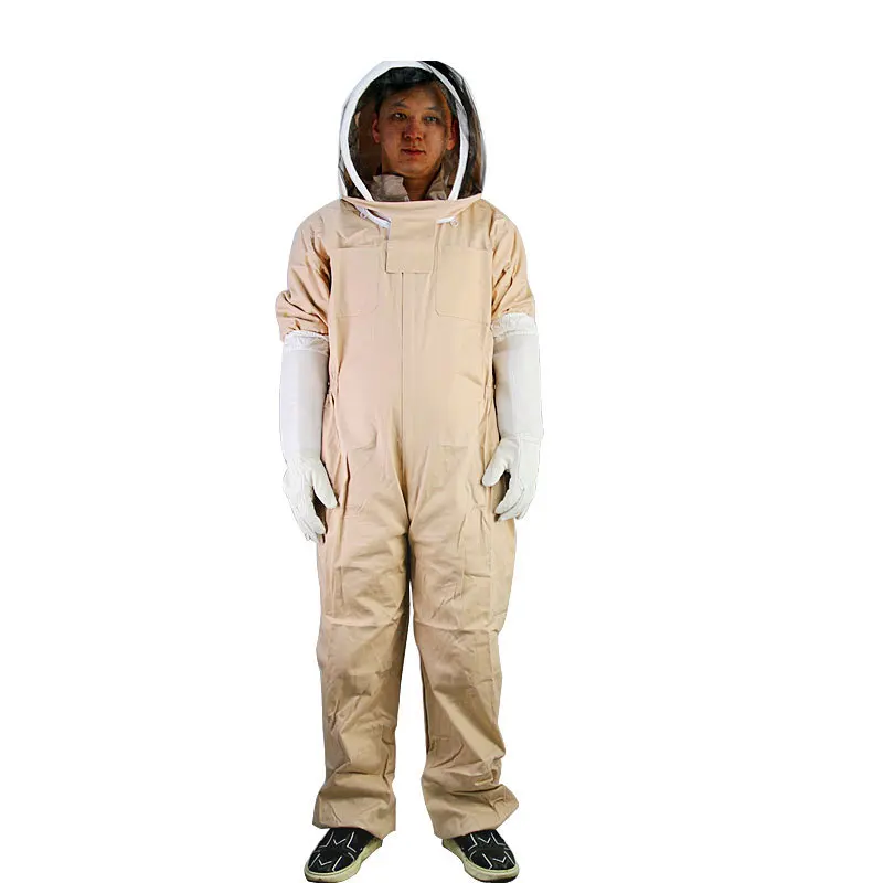 

One piece anti bee suit space hat detachable breathable anti poison and anti sting protective clothing bee clothing 100% Cotton