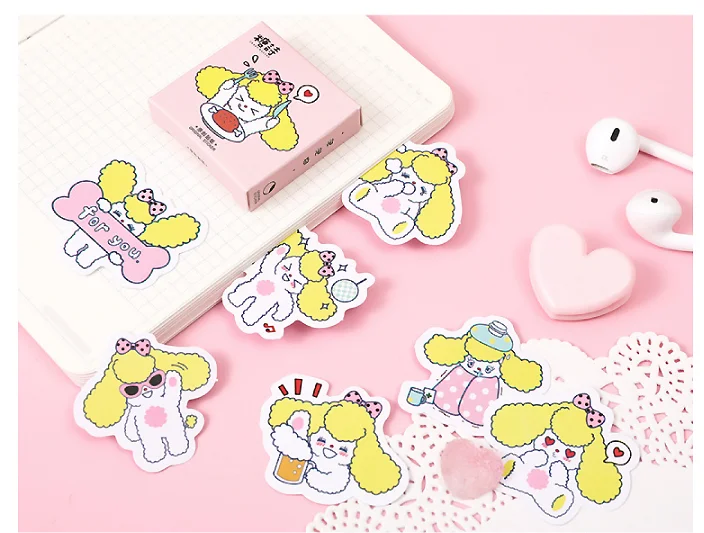 

45pcs/box Bubble Dog Series cute School Students Diary Decoration Sticker Office Animal Stickers (ss-379)