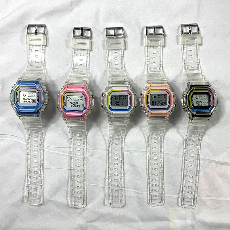 Часы Детские Водонепроницаемые уникальные спортивные квадратные