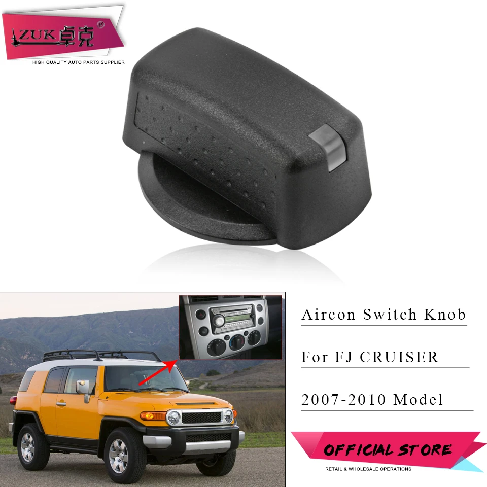 

ZUK Aircon Temperature Control Button For TOYOTA FJ CRUISER 2007 2008 2009 2010 AC Air Condition Seat Ventilation Rotary Knob