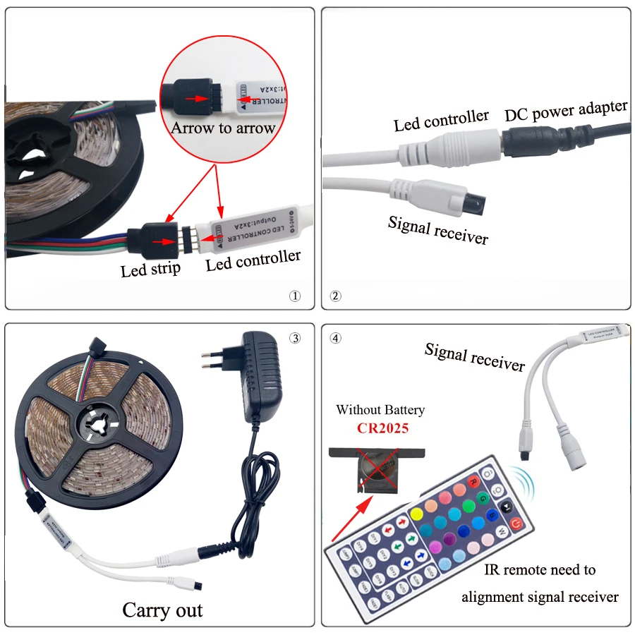 BEKCMTH RGB Светодиодная лента светильник SMD2835 5050 5 м 10 м Водонепроницаемая RGB лента DC12V Светодиодная лента s лампа с ИК-пультом дистанционного управления