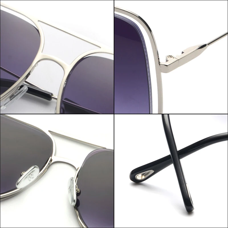 

Retro vintage gradient pilot Sunglasses Women fashion luxury Brand shades for women Big female Sunglasses glasses ladies 2020