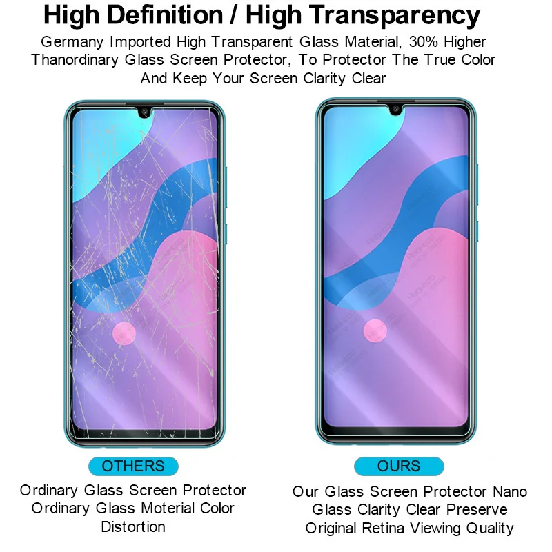 Закаленное стекло 2 в 1 для honor 9a Защитное huawei 9s 9c honer 9 a s c 9H Защитная пленка