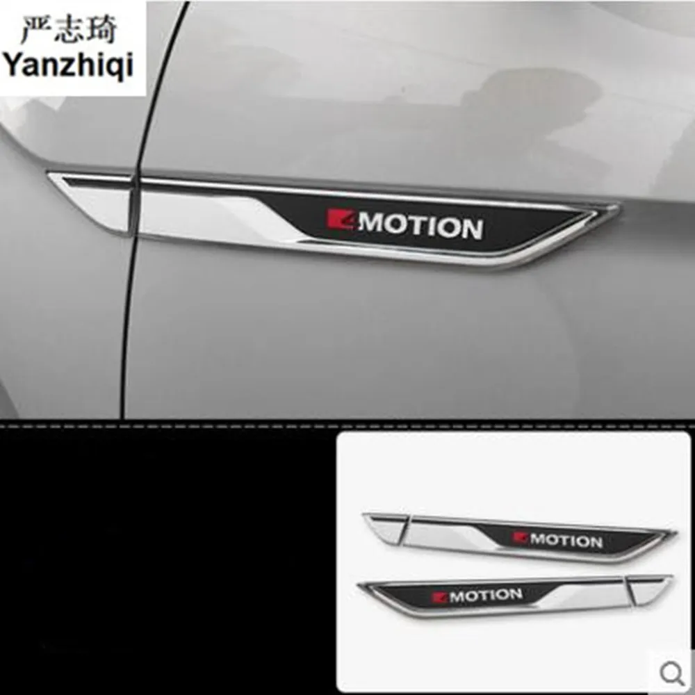 

4 Motion 4Motion 4X4 Side Wing Fender Emblem Badge sticker Trim original Car Styling for 2017 2018 Volkswagen VW Atlas Teramont