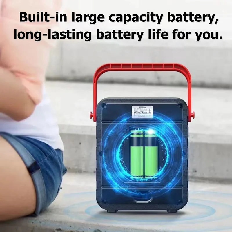 Беспроводной динамик сабвуфера стерео бумбокс громкий звук с мощными басами в режиме реального времени поддержка TF карты/ FM/ USB вход.