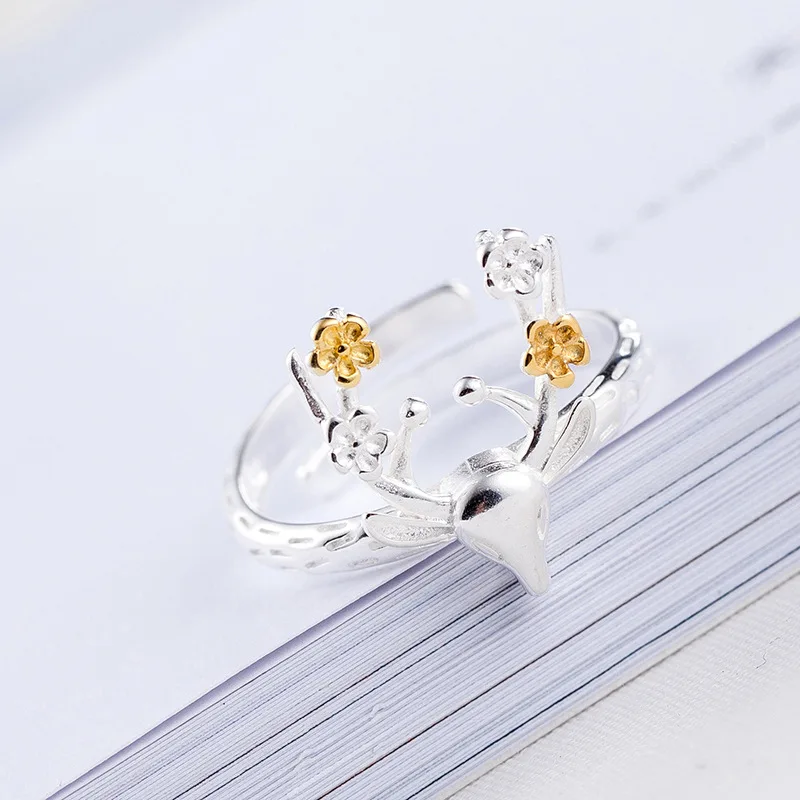 Kindey богемные серебряные цветные оленьи рога кольца для мужчин и женщин