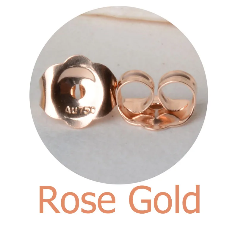 Rose Gold AU750 18 k Золотая серьга, Твердые 18 карат золотые серьги для ювелирных изделий принадлежности для поделок своими руками аксессуары Поставка - Цвет: Rose Gold