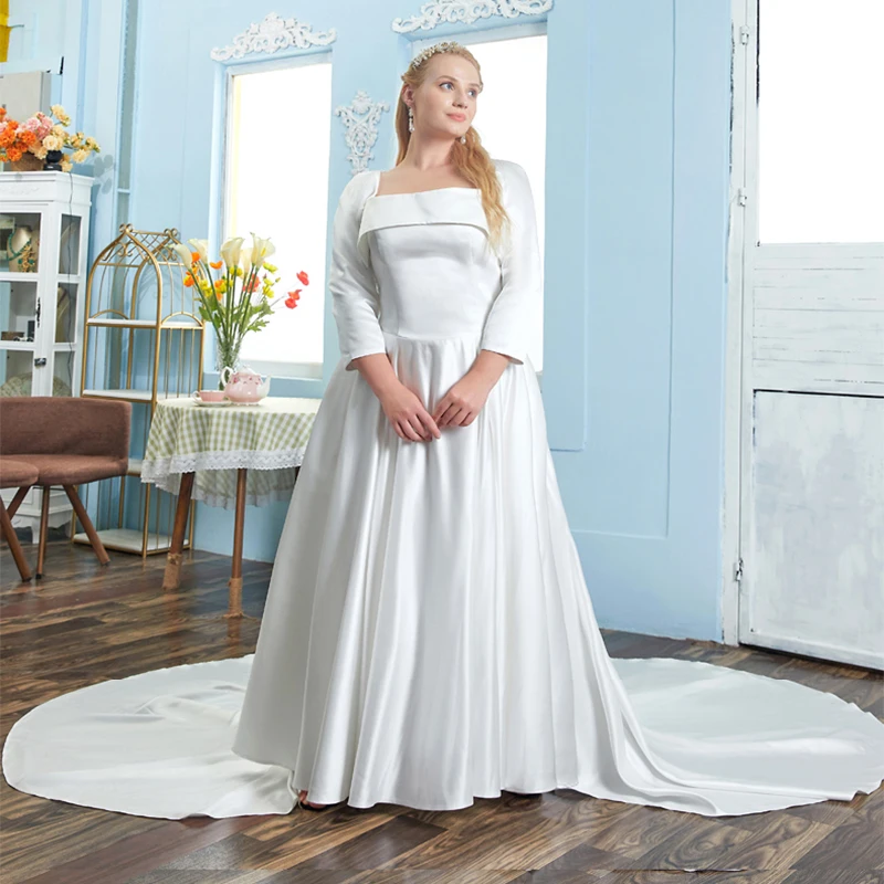 

Роскошный квадратный воротник вечернее платье для девочек; Платье с длинными рукавами, ампир-Длина бантом трапециевидной формы новый размера плюс Для женщин вечерние D1055