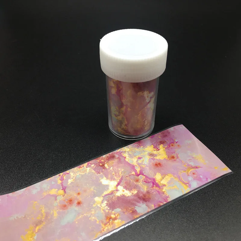 100 см розовый мрамор Фольга для ногтей Наклейка звездное небо переводная бумага