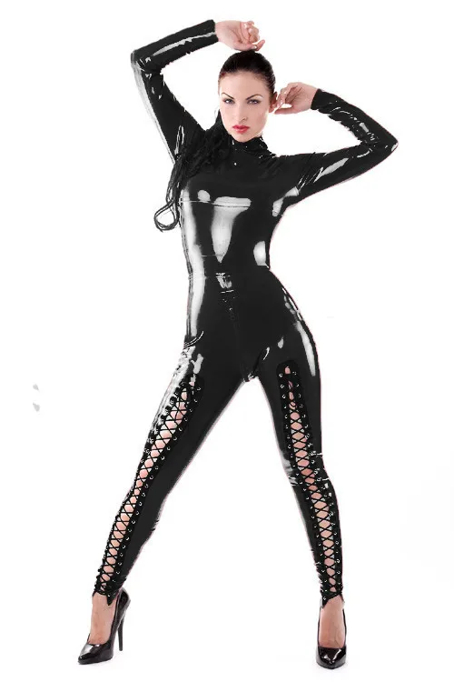 Women Sexy Lingerie Faux Leather Night Club Jumpsuit Bodysuit Adult Latex PVC Catsuit Fetish Hot Erotic Pole Dance | Тематическая