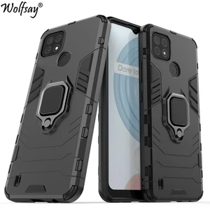for oppo realme c21 case bumper armor magnetic suction stand full cover for oppo realme c21 case cover for oppo realme c21 6 5 free global shipping