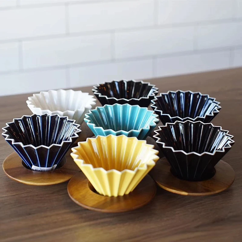 

New Arrival Espresso Coffee Filter Cup Ceramic Pour Over Coffee Maker with Stand V60 Funnel Dripper Coffee Accessories