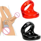 Кольца на пенис Силиконовое двойное мужское устройство верности Задержка эякуляции игры для взрослых секс-игрушки для мужчин товары для взрослых секс-шоп
