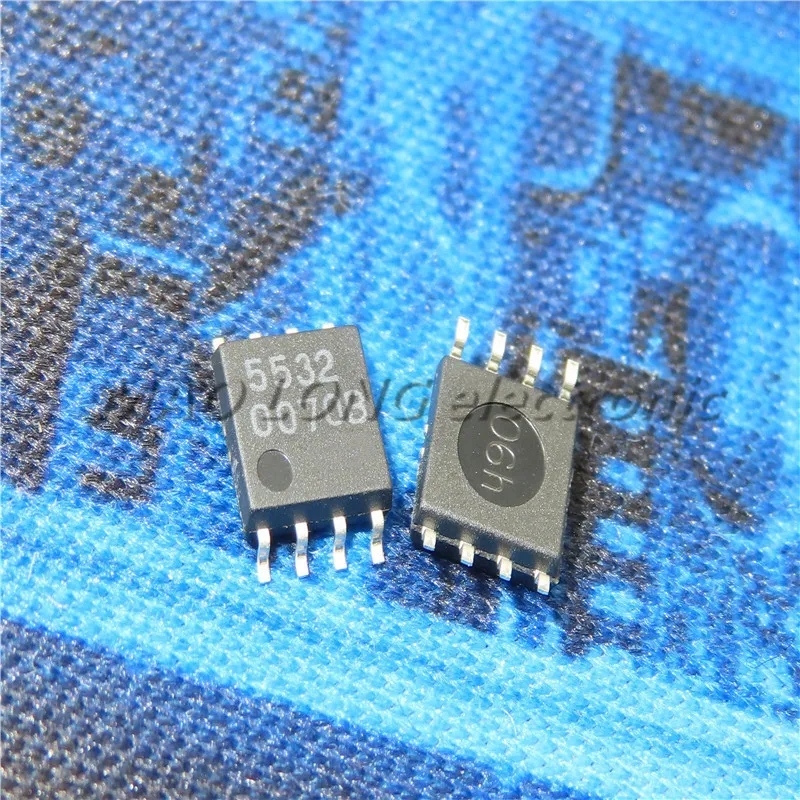 Усилитель SOP-8 NJM5532M NJM5532 JRC5532, 10 шт./лот, двойной операционный усилитель в наличии