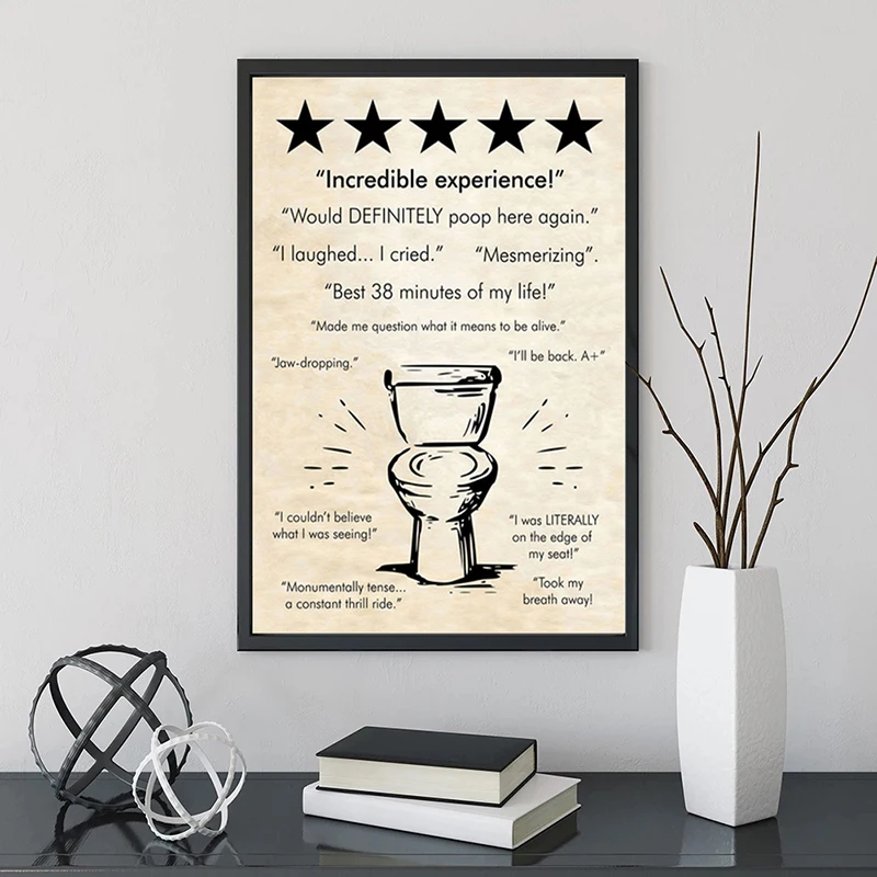 Невероятная картина на холсте с печатным изображением логотипа иконки туалета как художественное украшение на стене в ванной без границы.