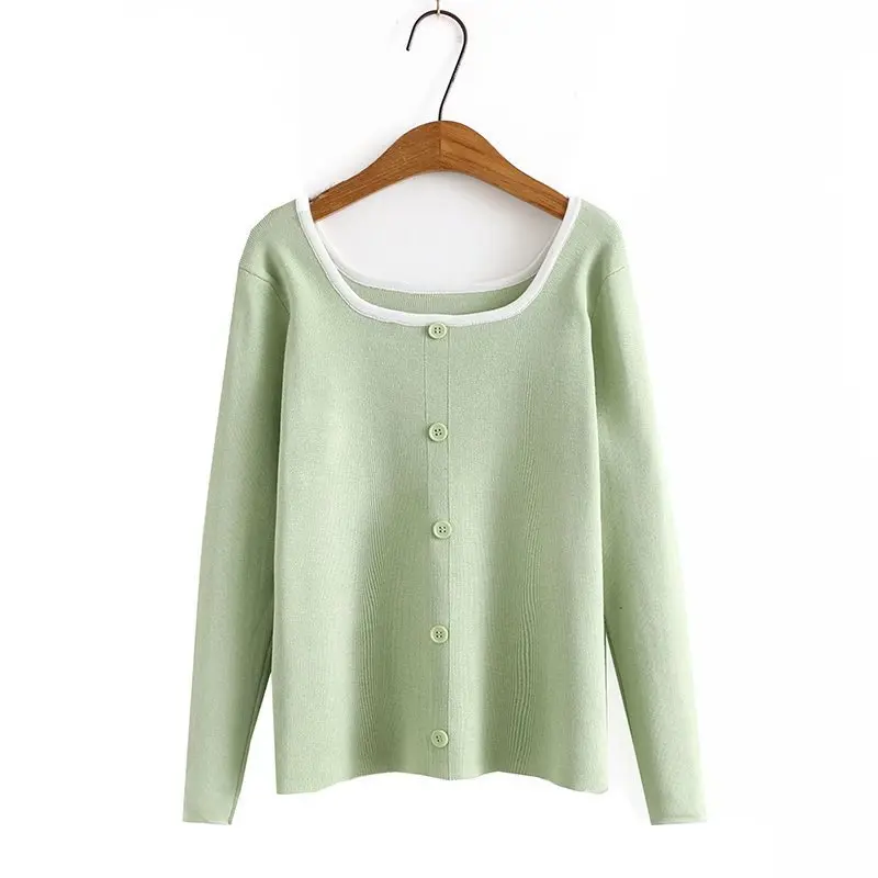 

Plus Size Sweaters Women's Clothes Autumn Winter 2021 New Fashion Jumper Slim Contrast Color Long Sleeve Knitted Pullovers