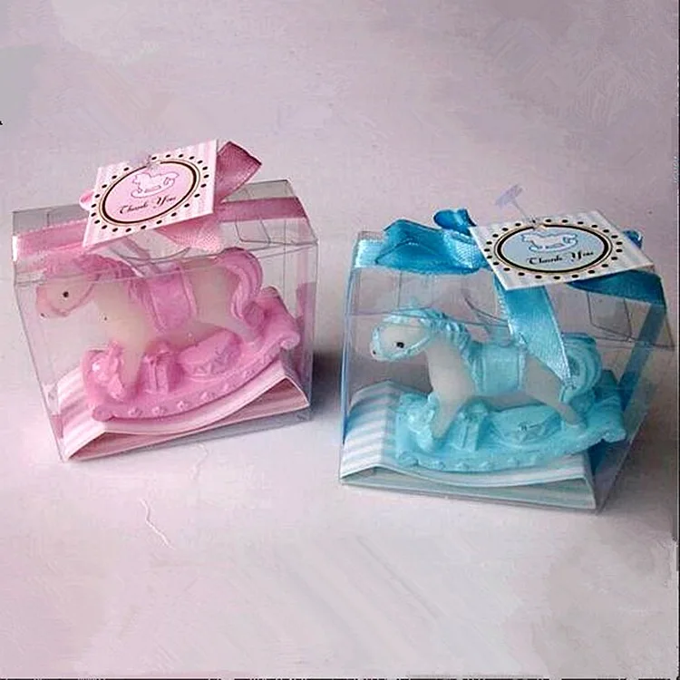 

20PCS Rocking Horse Candle Favors for Baby Shower Kids Birthday Gifts Baptism Keepsake Event Anniversary Favours