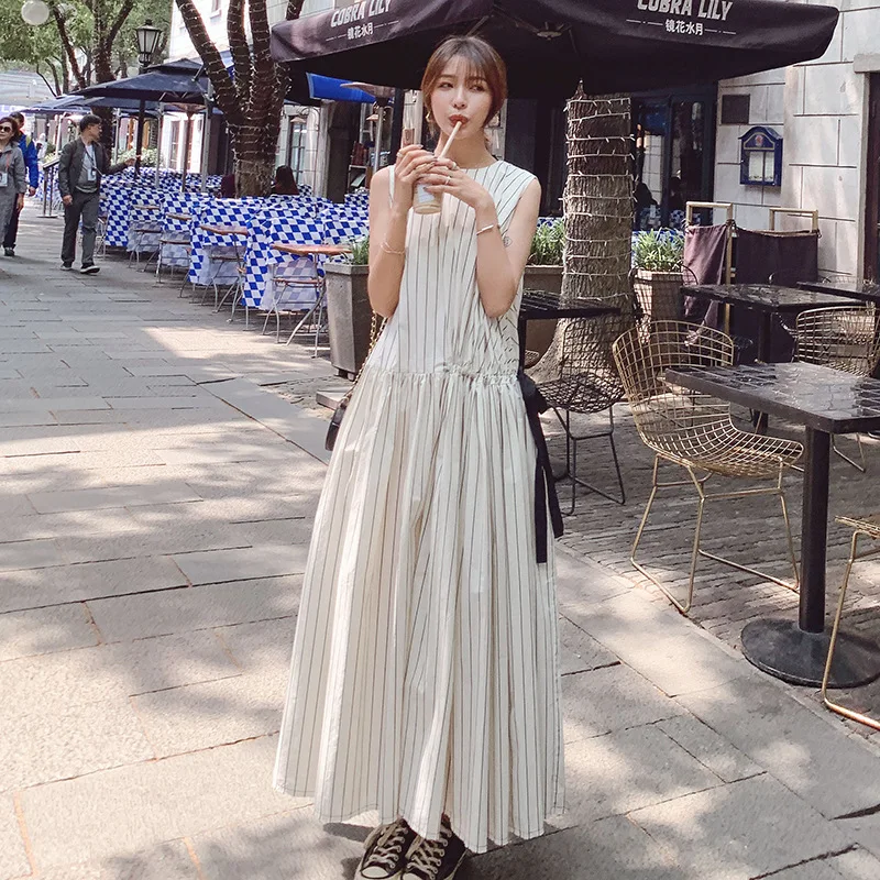 

Vintage Dress Women Korean Japanese Spring Summer Sexy Boho Vacation Beach Halter High Waist Party Club Vestidos Streetwear