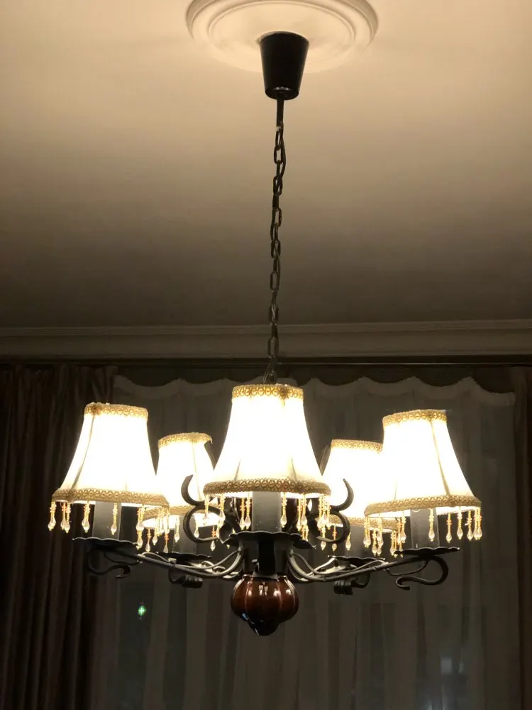 Белый абажур диаметром 15 см/5 9 дюйма с бусинами настенный светильник и люстра