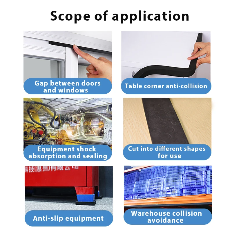Лента из вспененного каучука Eva с сильной адгезией черная губчатая лента для