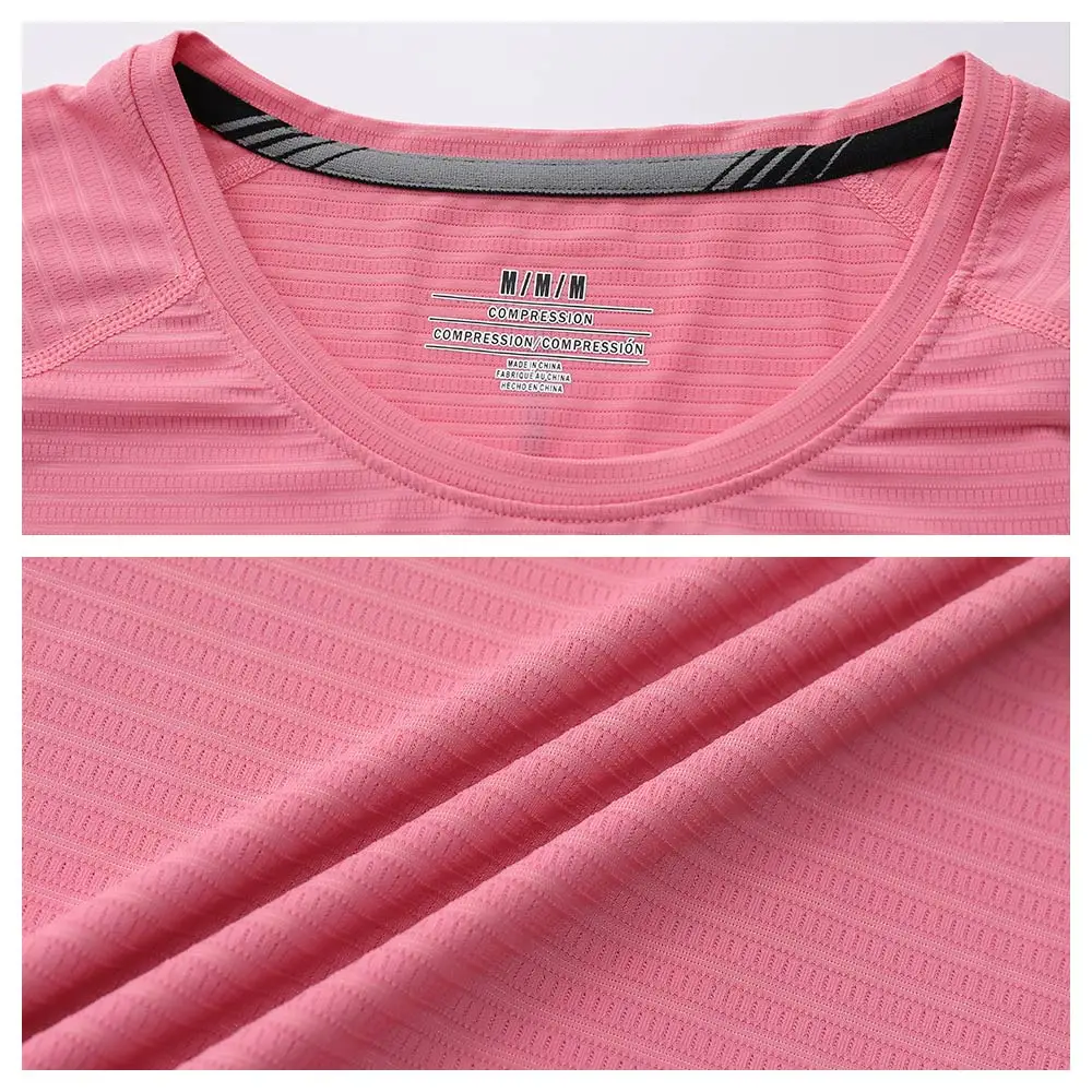 High Quality Nylon Men's T-Shirt Running T Shirt Fitness Quick Drying Training Clothes T Shirt for Men Gym Sports Shirts Tops