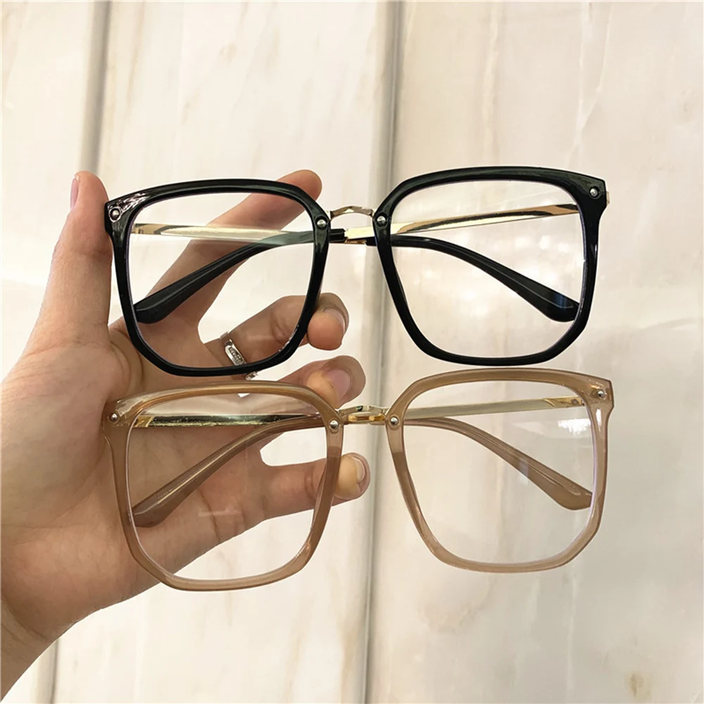 

Anti-blue Light Women's Glasses Frame Oversized Computer Eyeglasses Vintage Men Spectacles Transparent Square Eyewear Frames
