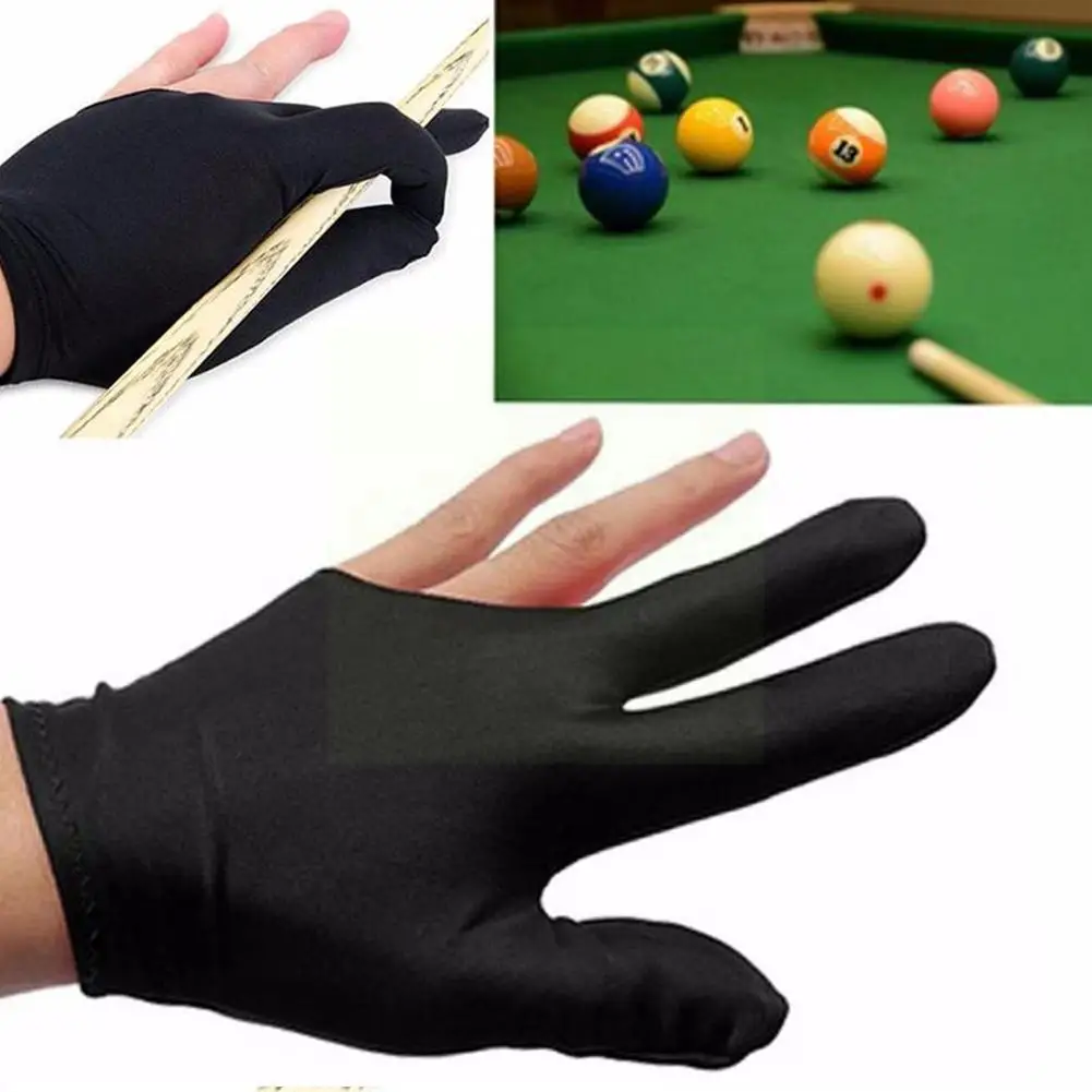 

2Pcs Billiards Snooker Gloves Pool Cue Gloves Black Gloves Equipment Left Accessories Finger Billiards Hand Special Billiar H6E6