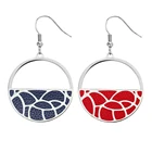 Серьги-подвески женские из нержавеющей стали со сменными кожаными цветами