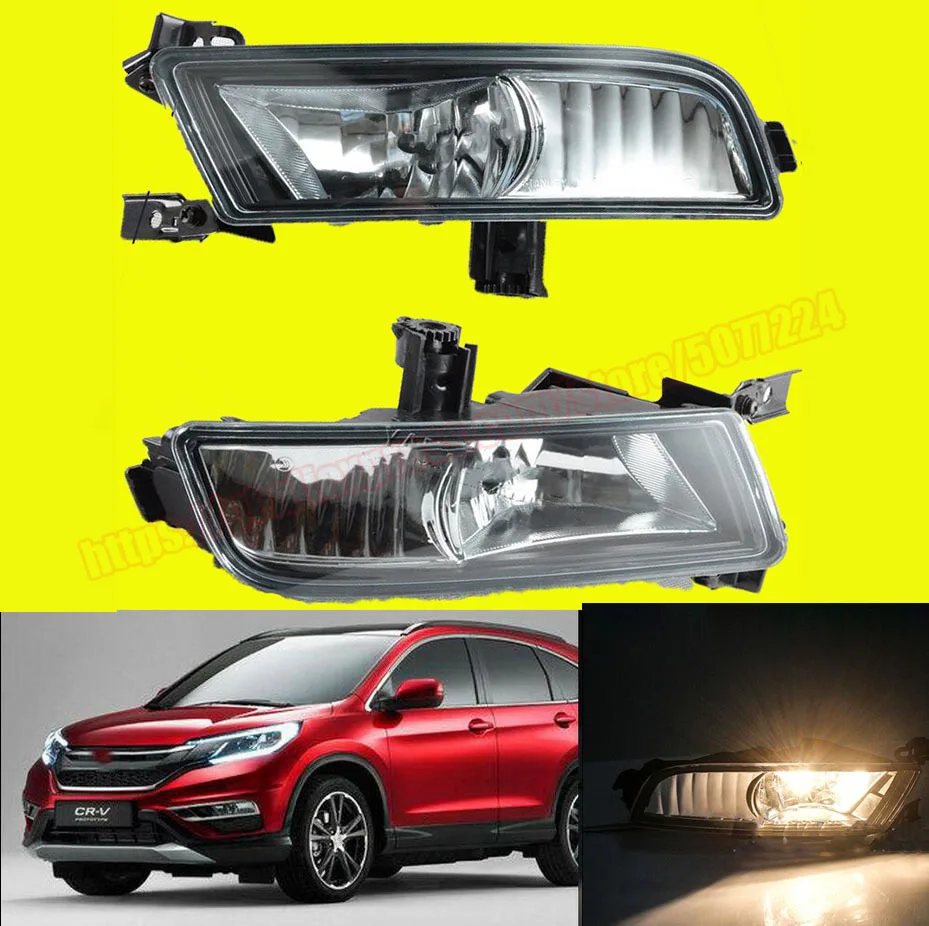 

2PCS 1 PAIR Front Fog Lights Bumper Lamps For HONDA CR-V CRV 2015-2016 w/Bulbs Assembly