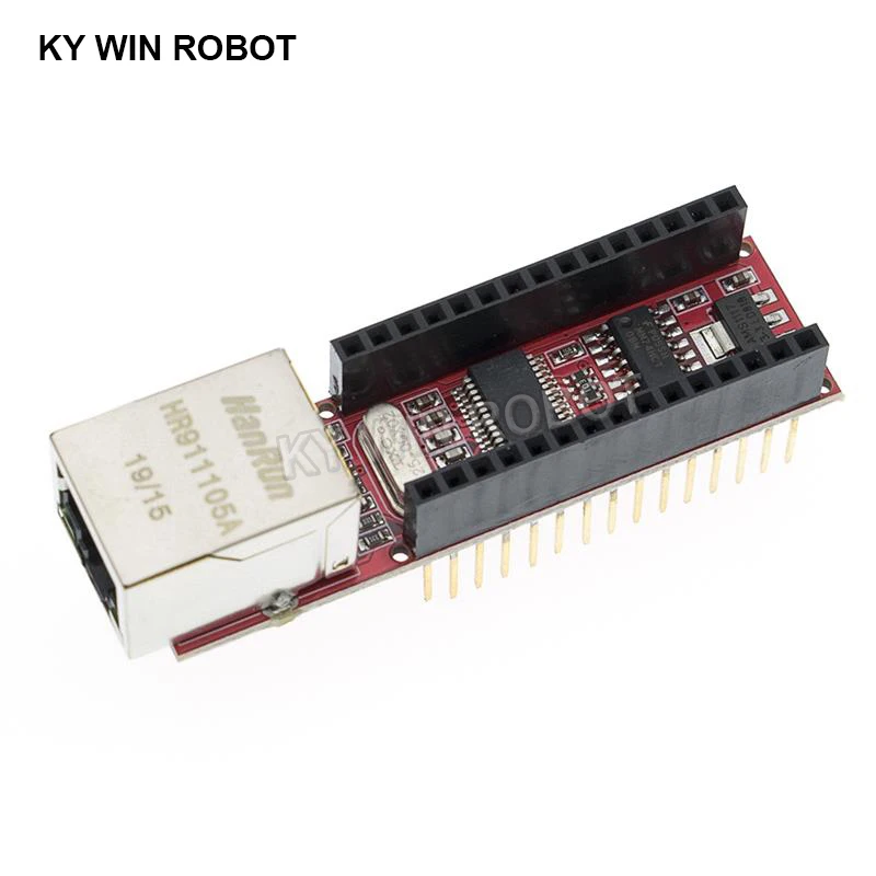 1 шт. ENC28J60 Ethernet щит V1.0 для совместимого Nano 3 0 RJ45 веб сервера модуля|Интегральные