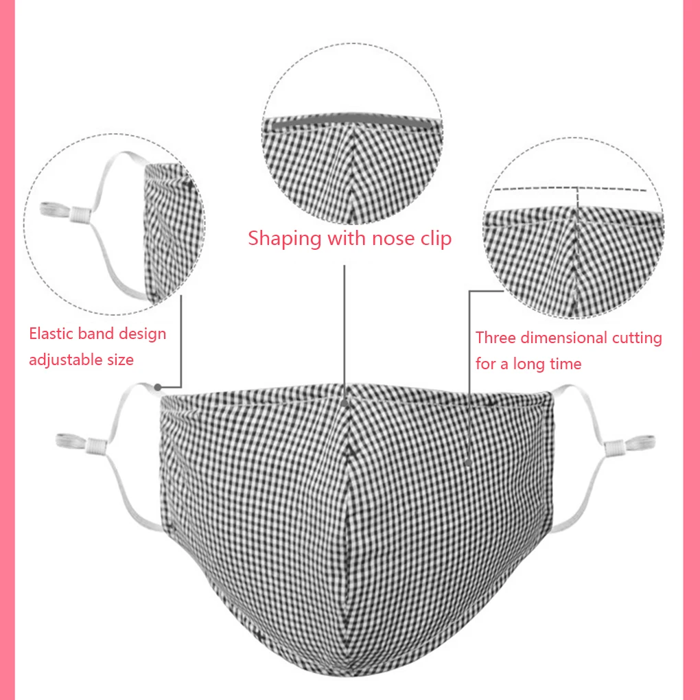 Хлопковая маска для лица из нетканого полотна дышащая моющаяся многоразовая