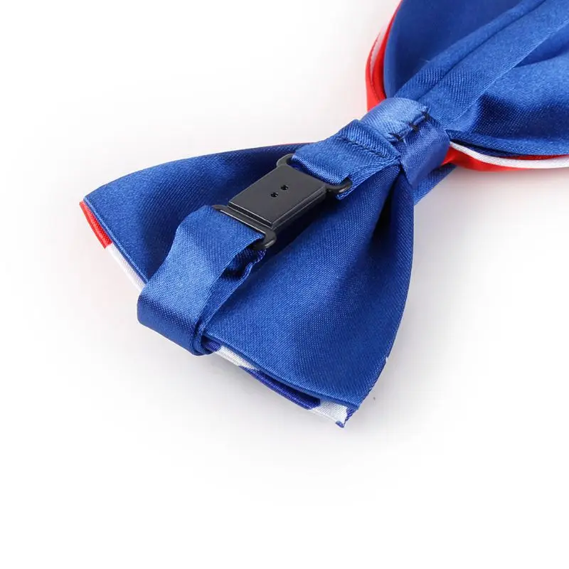 Мужской галстук бабочка с имитацией шелка в полоску со звездами принтом