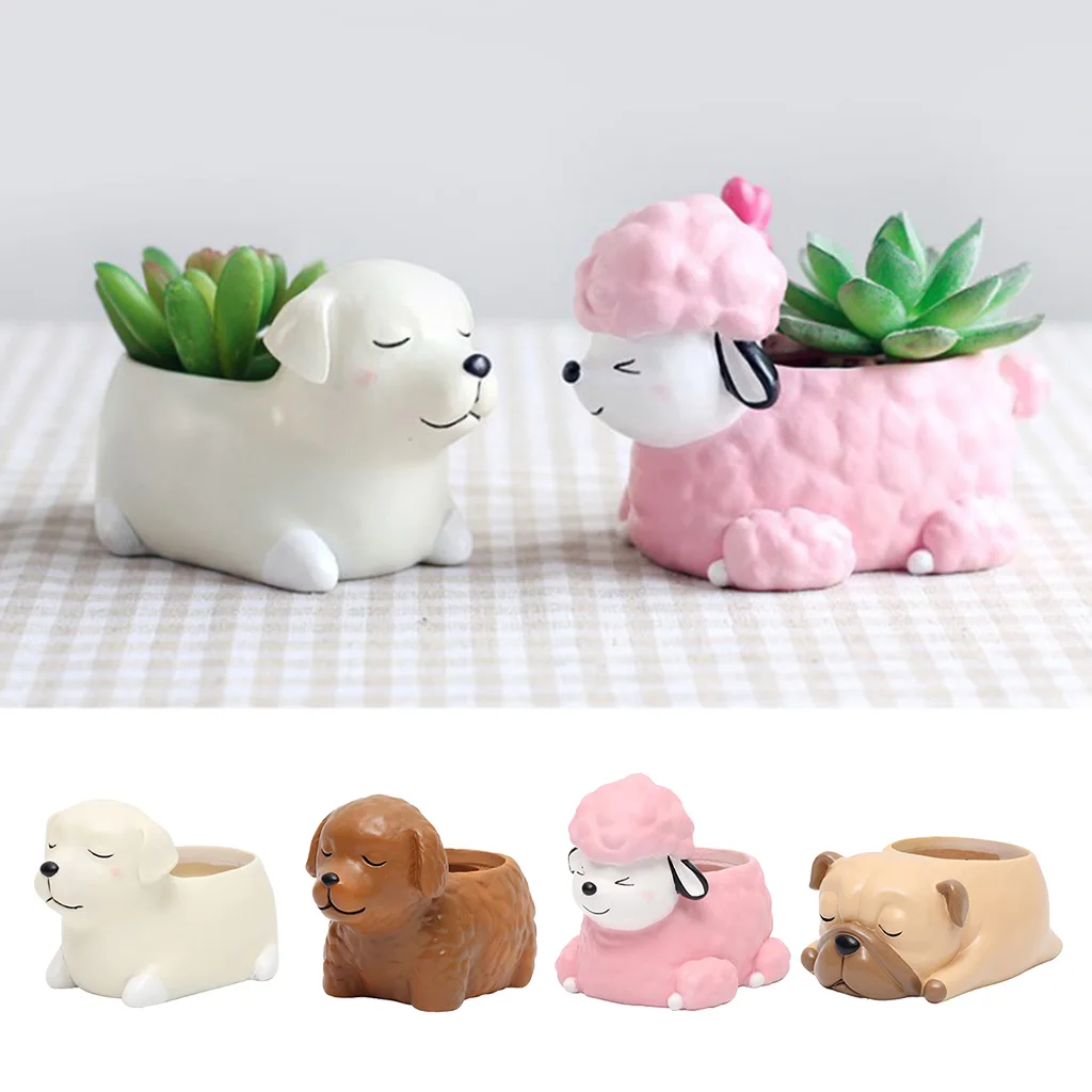 Полимерный горшок для суккуленты собачий мини цветов балкон стол Мини цветочный