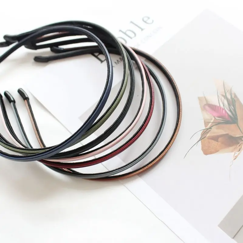 1 шт в Корейском стиле шик простые универсальные кожаные лента для волос женщин и