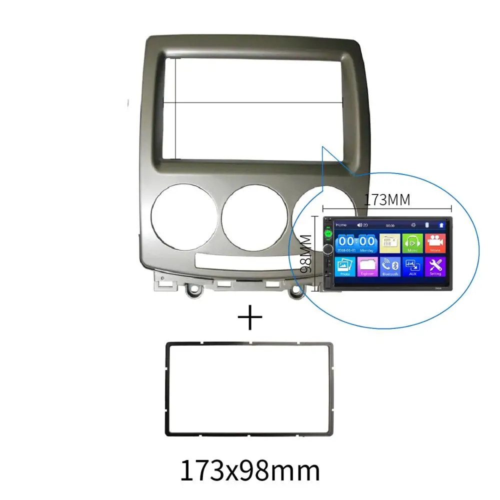173X98mm 2 Din DVD стерео панель для FORD i-Max 2007+ MAZDA 5 Premacy 2005+ аудио радио фасции CD отделка комплект рамка переоборудование Facia - Название цвета: 173X98mm