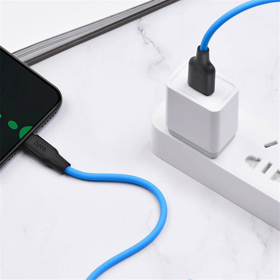 HOCO X21 Plus Мягкий силиконовый USB кабель для iPhone 11 pro max type-C кабель для samsung Xiaomi huawei Micro кабель 2 м 1 м 0,25 м