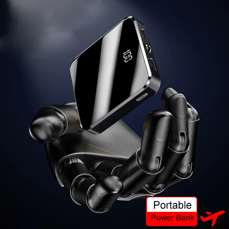 Компактный внешний аккумулятор на 20000 мАч портативное зарядное устройство для