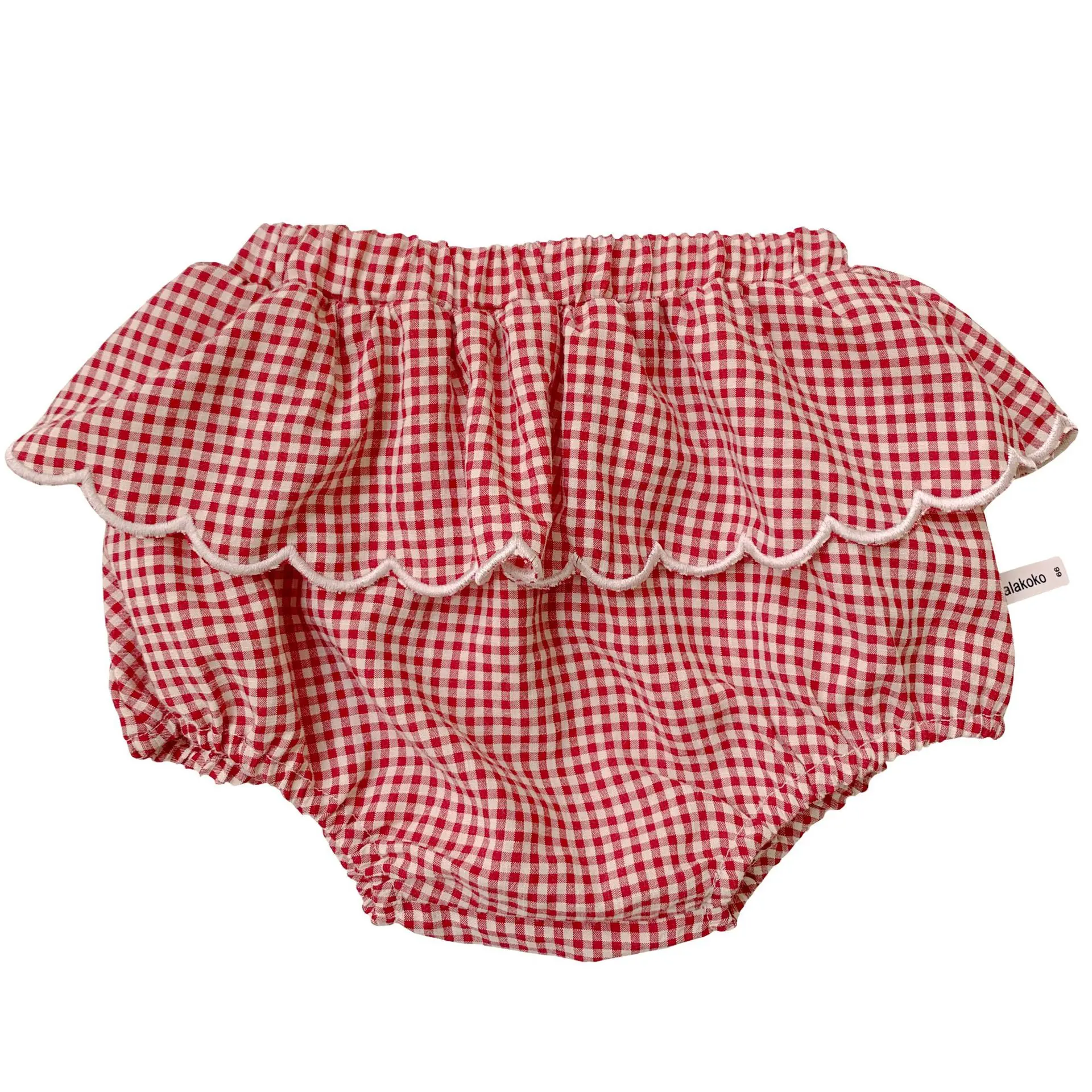 

Fashion Baby Girl Summer New Pant Newborn Infant Loose Cotton Plaid Shorts Toddler Cute Soft With Skirt Bloomers